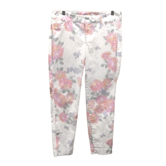 Old Navy Pants - OLD Navy Women’s The Pixie Floral Skinny Stretch Chino Pants Sz 8 Bohemian